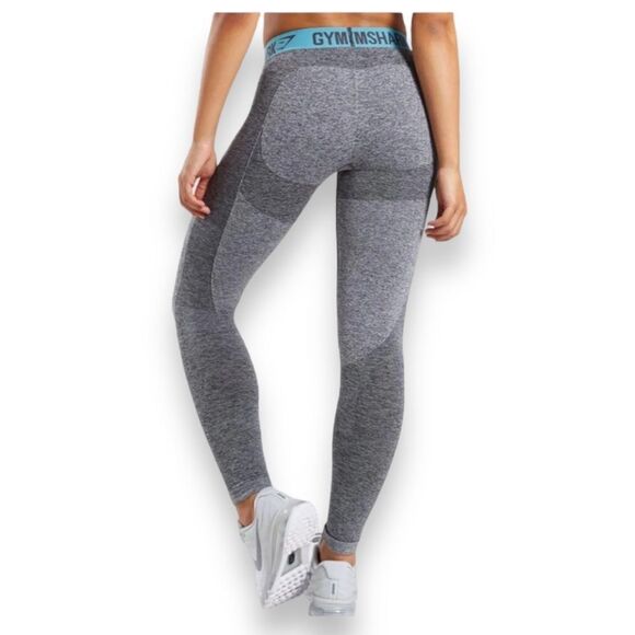 Gymshark Large Full Length Leggings Grey Training Weights Gym Studio Fitness - Picture 1 of 5